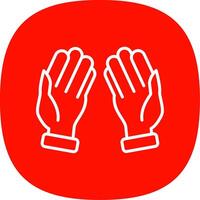 Praying Line Curve Icon Design vector