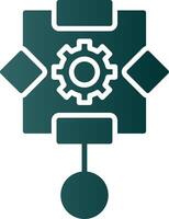 Algorithm Glyph Gradient Icon vector