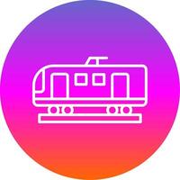 High Speed Train Line Gradient Circle Icon vector