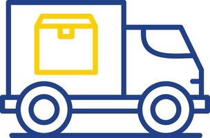 Delivery Truck Line Two Colour Icon Design vector