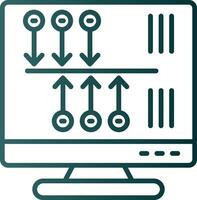 TimeLine Gradient Line Gradient Icon vector