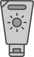 Sun Protection Line Filled Greyscale Icon Design vector