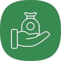 Zakat Line Curve Icon Design vector