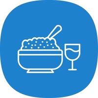 Iftar Line Curve Icon Design vector