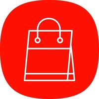 Shopping Bag Line Curve Icon Design vector