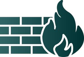 Firewall Glyph Gradient Icon vector