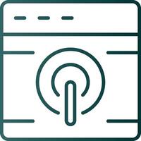 Browser Line Gradient Icon vector