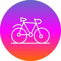 Bicycle Line Gradient Circle Icon vector