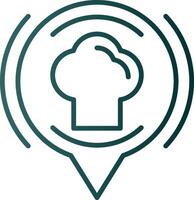 Chef Line Gradient Icon vector