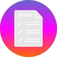 Customs Declaration Line Gradient Circle Icon vector