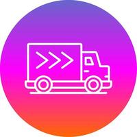 Delivery Truck Line Gradient Circle Icon vector