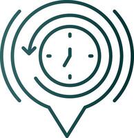 History Line Gradient Icon vector