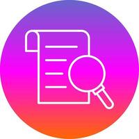 Research Report Line Gradient Circle Icon vector