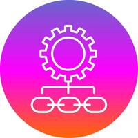 Supply Chain Management Line Gradient Circle Icon vector