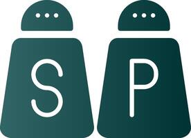 Salt And Pepper Glyph Gradient Icon vector