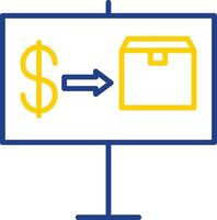 Sales Planning Line Two Colour Icon Design vector