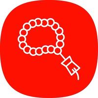 Tasbih Line Curve Icon Design vector