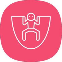 Skipping Line Curve Icon Design vector