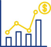 Sales Statistics Line Two Colour Icon Design vector