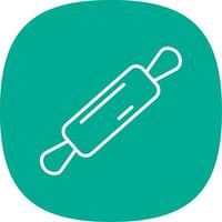 Rolling Pin Line Curve Icon Design vector