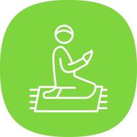 Prayer Line Curve Icon Design vector