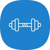 Barbell Line Curve Icon Design vector