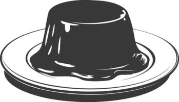 Silhouette pudding platter black color only full vector