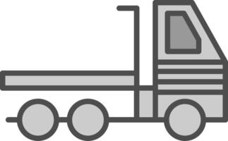 Trailer Line Filled Greyscale Icon Design vector