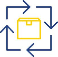 Commodity Turnover Line Two Colour Icon Design vector