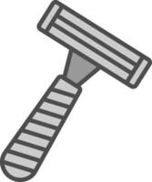 Razor Line Filled Greyscale Icon Design vector