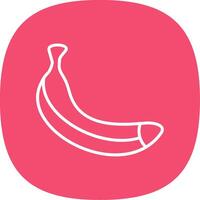 plátano línea curva icono diseño vector