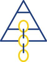 Link pyramide Line Two Colour Icon Design vector
