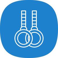 Gymnastic Rings Line Curve Icon Design vector