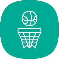 Basketball Line Curve Icon Design vector