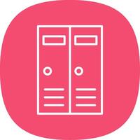 Lockers Line Curve Icon Design vector