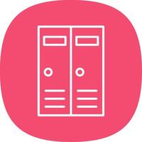 Lockers Line Curve Icon Design vector