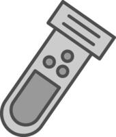 Test Tube Line Filled Greyscale Icon Design vector