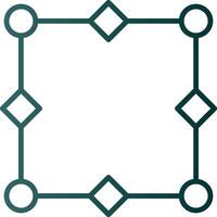 Nodes Line Gradient Icon vector