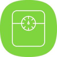 Weight Scale Line Curve Icon Design vector