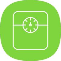 Weight Scale Line Curve Icon Design vector