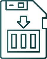 Sim Card Line Gradient Icon vector