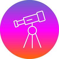 Telescope Line Gradient Circle Icon vector