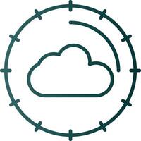 Cloud Computing Line Gradient Icon vector