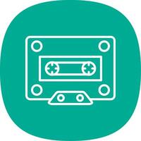 Cassette Line Curve Icon Design vector