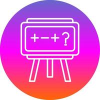 Theory Line Gradient Circle Icon vector