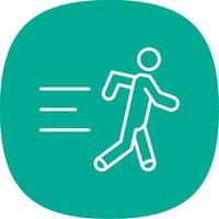 Jogging Line Curve Icon Design vector