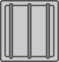 Jail Line Filled Greyscale Icon Design vector