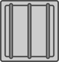 Jail Line Filled Greyscale Icon Design vector