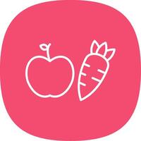 Healthy Eating Line Curve Icon Design vector