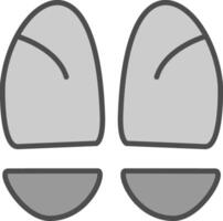 Footprint Line Filled Greyscale Icon Design vector